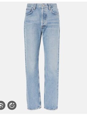 Agolde 90's pinch waist High-Rise Jeans in Light Blue Wash